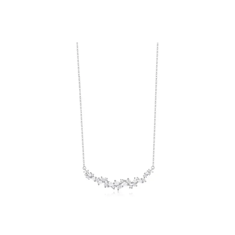 MAGICPOLE Sterling Silver With Zircon Necklaces Women's Silver-1