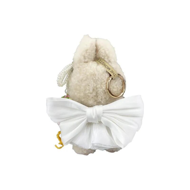 [Modified Doll] POP MART Labubu THE MONSTERS Heartbeat Macaron Collection Pure White Bridal, Cute Hang Tag Box 17cm-2