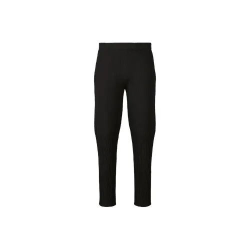 ISSEY MIYAKE Rustic Knit Casual Pants Men's Black