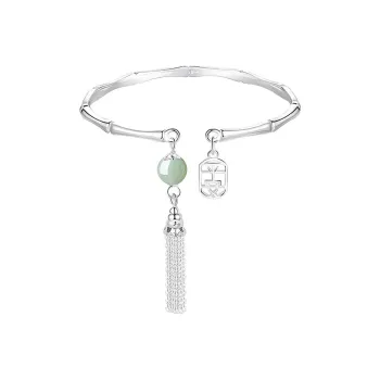 Yuanyanghuangjin 999 Fine Silver Bangles Women's