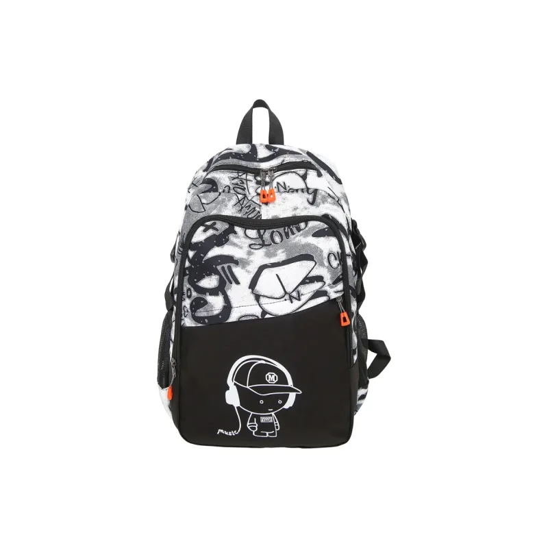 H YXIANG Nylon With Mesh Backpack Unisex Multicolor-2