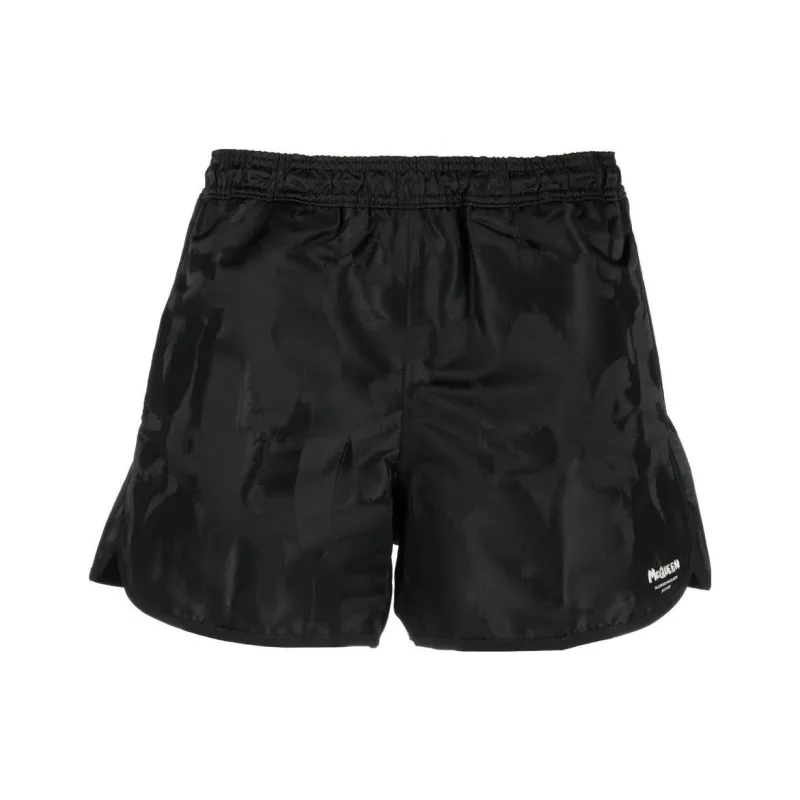 Alexander McQueen Logo Printed Swim Shorts-0