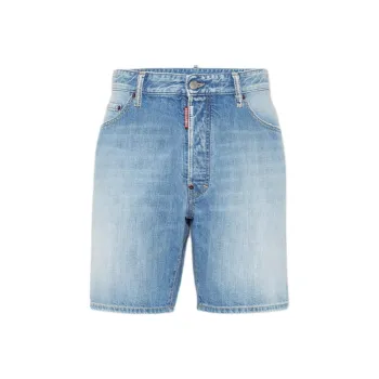 DSQUARED 2 Logo Patch Denim Shorts