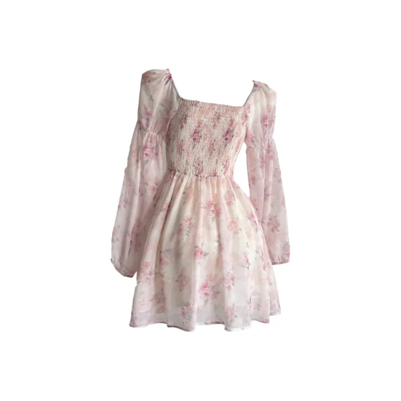 Incolore Long Sleeved Dress Women's Pink-1