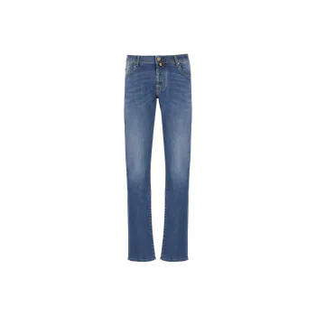 JACOB COHEN Nick Logo Patch Straight-Leg Jeans