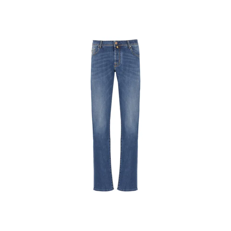 JACOB COHEN Nick Logo Patch Straight-Leg Jeans-0