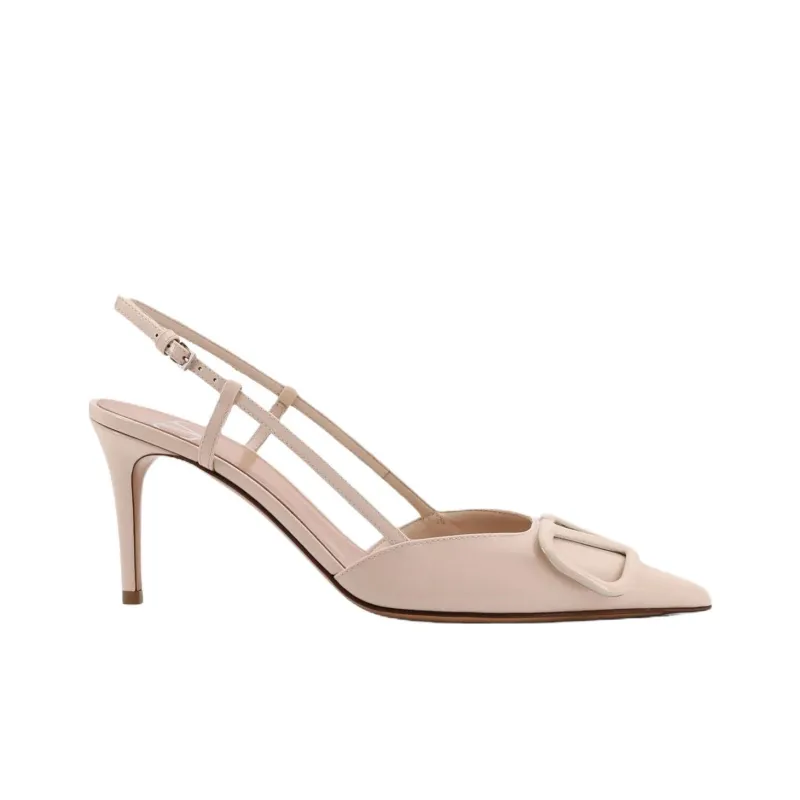 Valentino VLogo Signature Pointed Toe Slingback Pumps-1