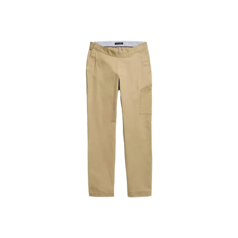 Tommy Hilfiger Seated Fit Classic Chino Bottoms Vintage Khaki Casual Pants Men's Khaki-0