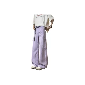 KIRHNE Casual Pants Unisex Purple