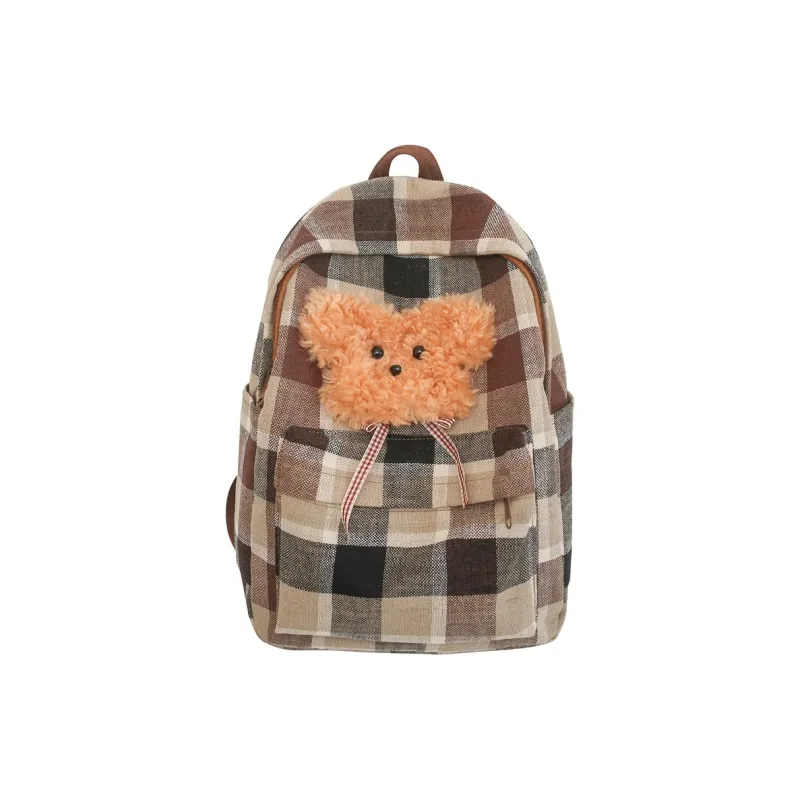 H YXIANG Canvas Backpack Unisex Multicolor-5