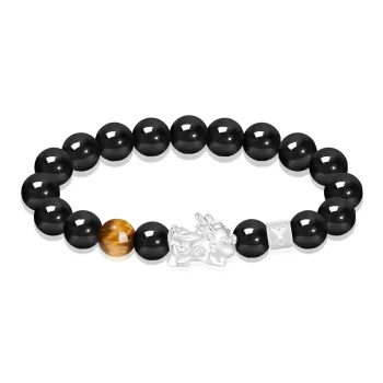 Cuz Strange Intention Obsidian Bracelets Unisex
