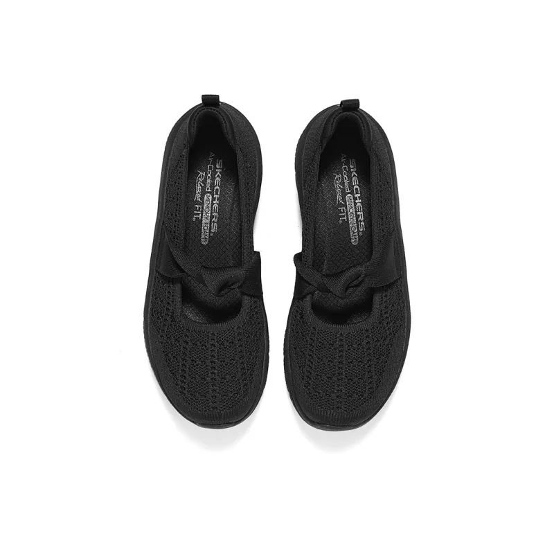 Skechers Modern Comfort Wear Resistant Low Top Casual Shoes Women's Black-3