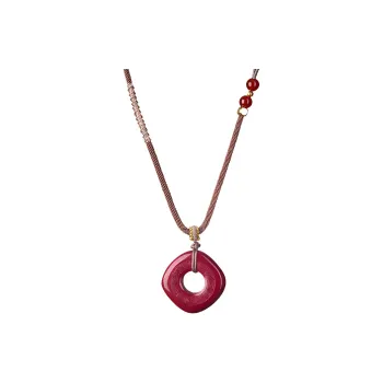 Stone Notes Reconstructed Cinnabar Necklaces Unisex
