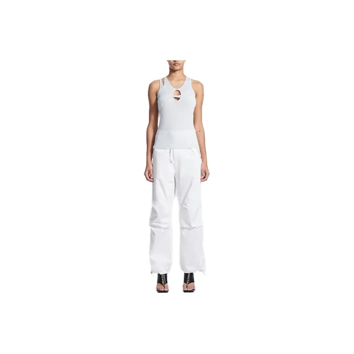 DION LEE Hosiery Mesh Eyelet Tank Top-0