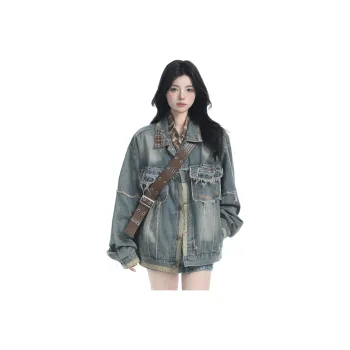Pirkadat Denim Jacket Unisex Vintage Blue