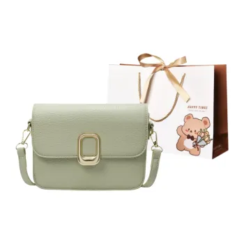 ERANGBEAR PU Crossbody Bag Women's Green/Pink/Ecru/Black/Blue