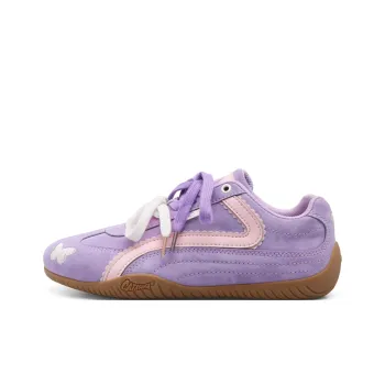 Cat&Sofa Anti Slip Wear Resistant Low Top Skateboard Shoes Unisex Magical Fairy Purple