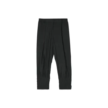 Homme Plissé Issey Miyake Cascade Mid rise Cropped Trousers