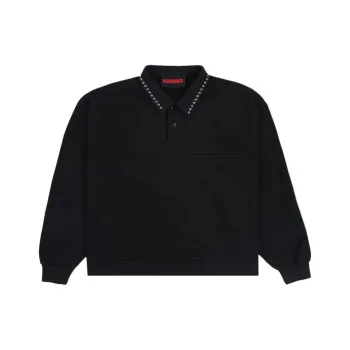 PLEASURES Tweak Studded Polo Sweatshirt