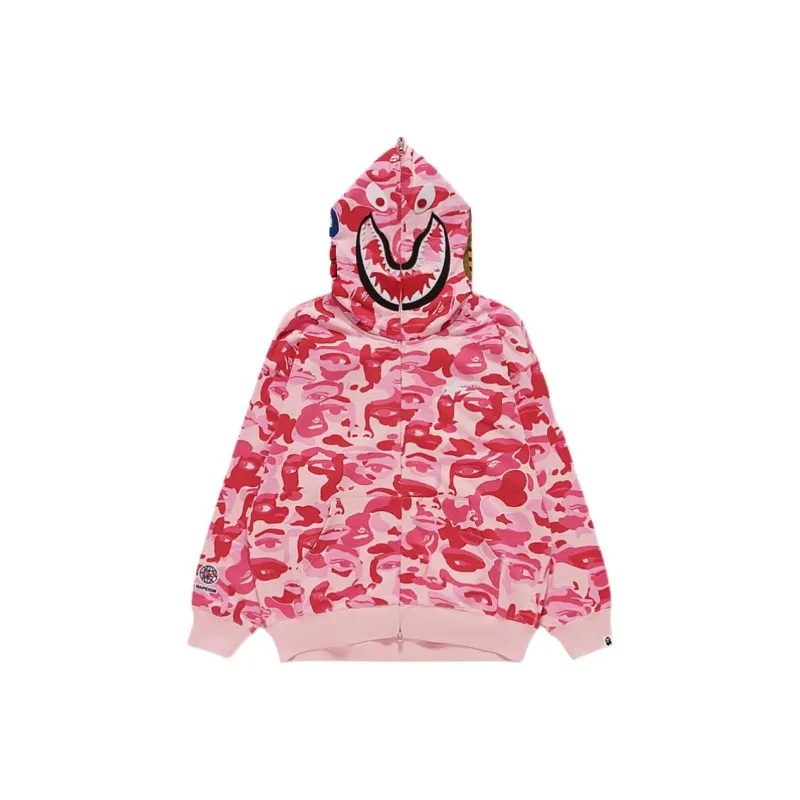 Bape X KidSuper Camo Shark Full Zip Hoodie-4