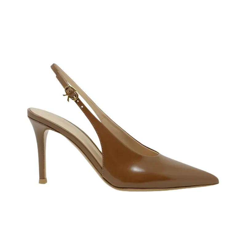 GIANVITO ROSSI Slim Heel High Heels 8.5cm Women's Camel-1