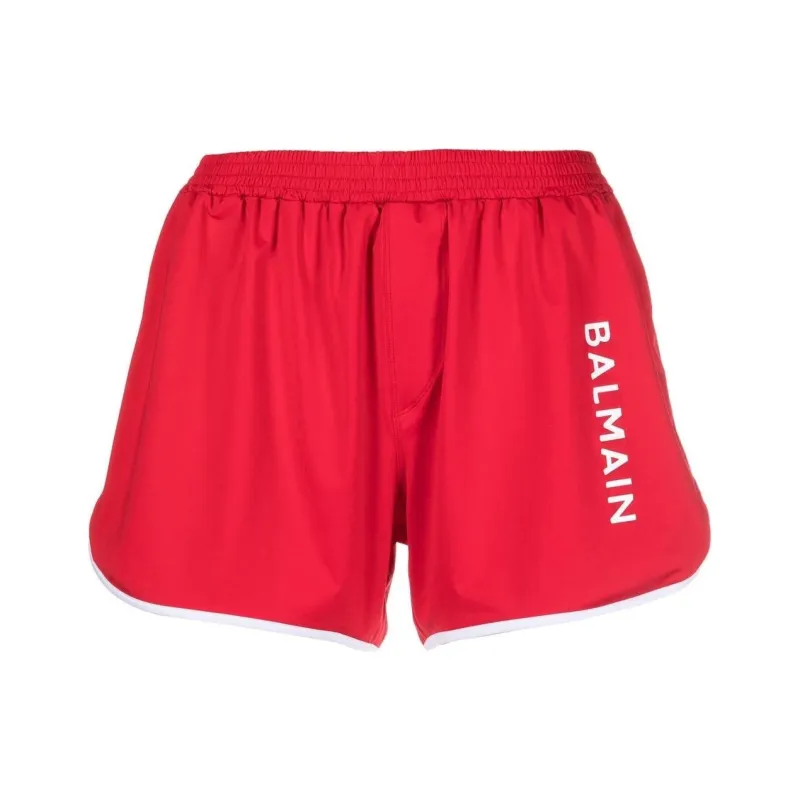 BALMAIN Casual Shorts Men Red-0