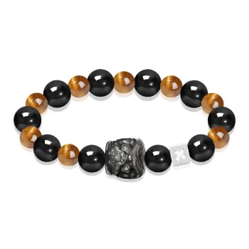 Cuz Strange Intention Obsidian Bracelets Unisex