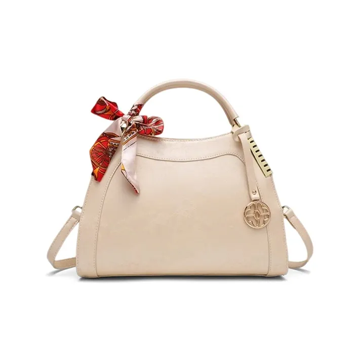 CLEVER& KETCH PU Shoulder Bag, Handbag Women's Red/Apricot-6