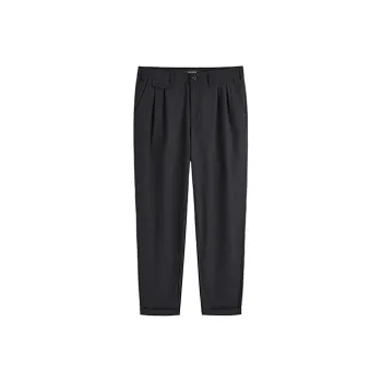 PEACEBIRD MEN Casual Pants Unisex Black 1 Tapered