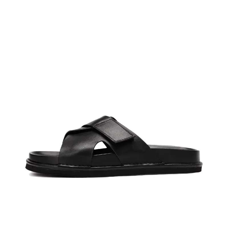 Voguhomme EVA Slip Resistant Slide Slippers Men's Black-0