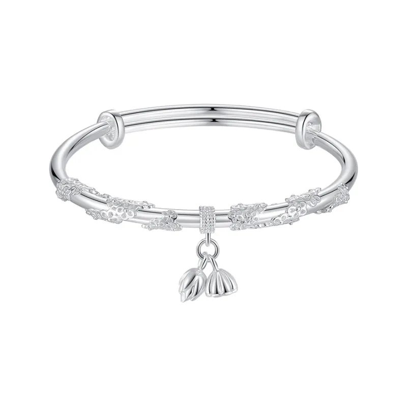 KING TAI FOOK 999 Fine Silver Bangles Women's-0