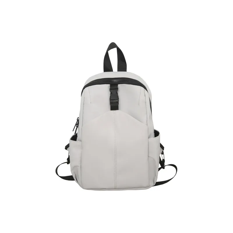 MOK Nylon Backpack Unisex Ivory/Gray/Black/Light Green-2