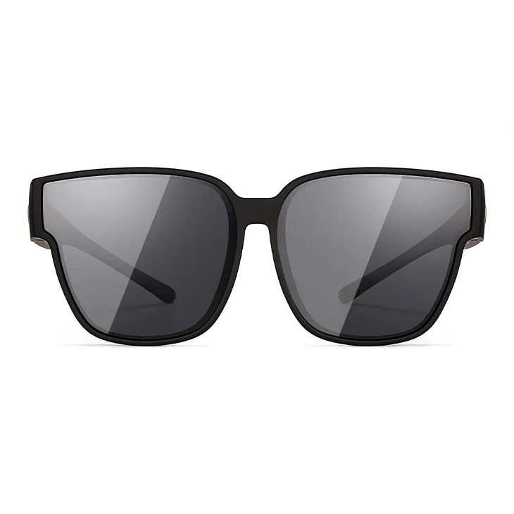 BERTHA TR/Memory Plastic Square Sunglasses Unisex Black, White-1