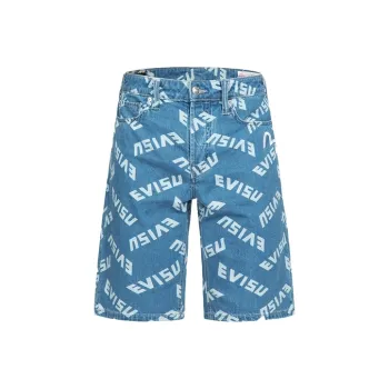 EVISU Casual Shorts Men Blue