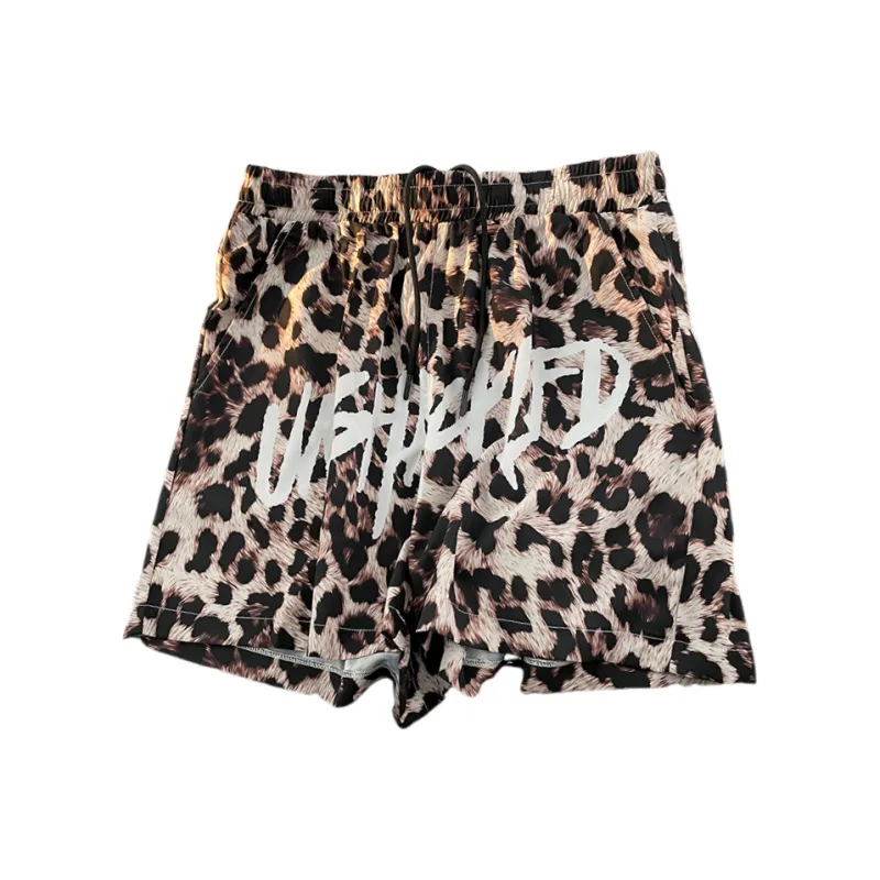 Bubble Trap Casual Shorts Unisex Leopard Print Shorts-0