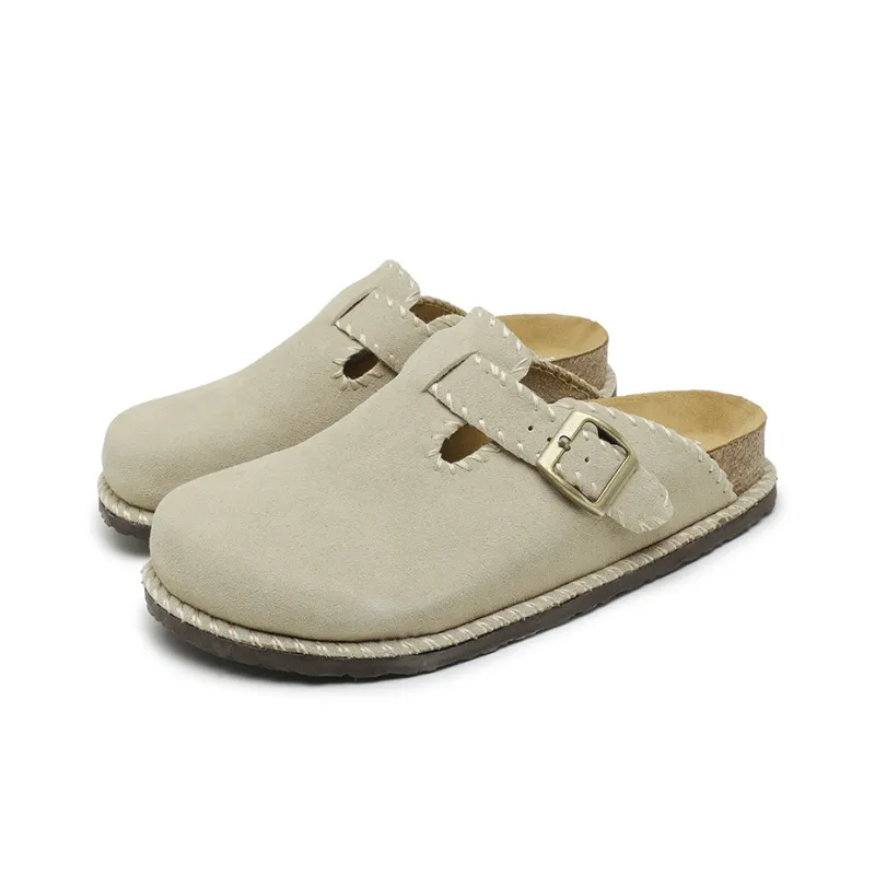 Mulinsen Cork Sole Abrasion Resistant Slip Resistant Closed Toe Slippers Unisex-2