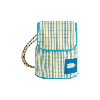 HERMES Cotton Backpack Unisex Blue