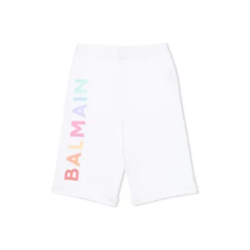 BALMAIN Logo Printed Bermuda Shorts