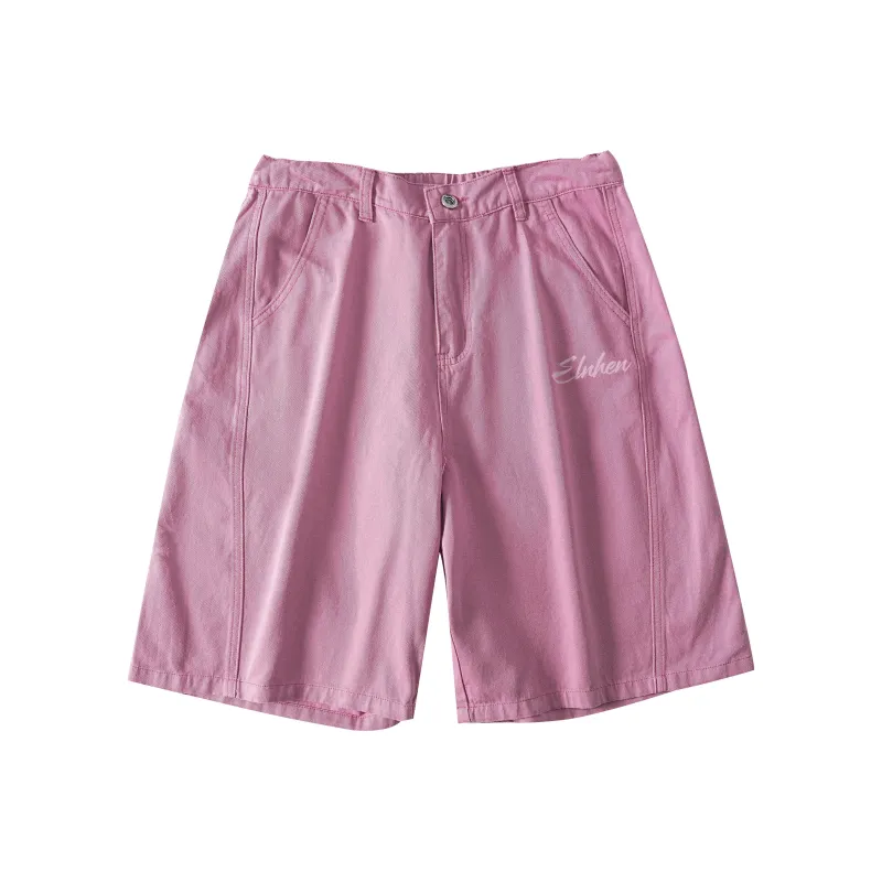 ELNHEN Denim Shorts Unisex Pink-0
