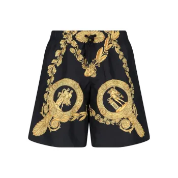 VERSACE MASCHERA BAROQUE Casual Shorts Men Black