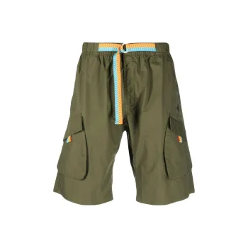 Marcelo Burlon Logo Embroidered Cargo Shorts