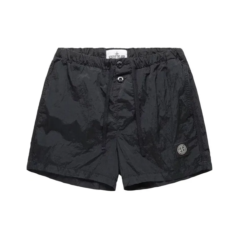 STONE ISLAND Logo Patch Drawstring Swim Shorts-0