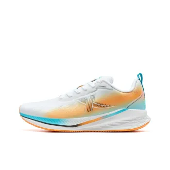 XTEP Speed 5.0LITE Cushioning Slip Resistant And Abrasion Resistant Low Top Running Shoes Men's White Orange
