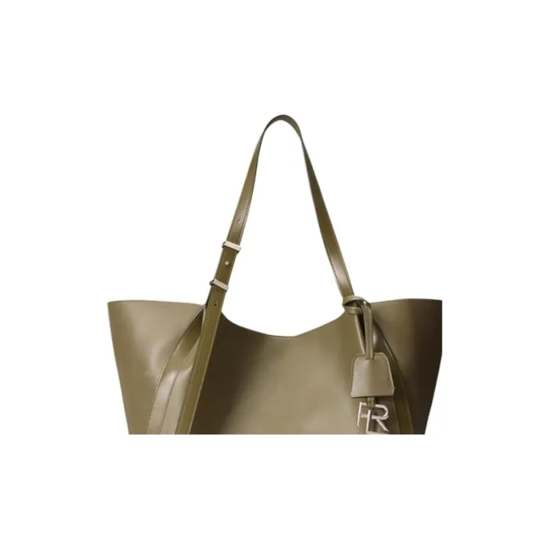 Ralph Lauren Cow Leather Tote Bag, Shopping Bag, Shoulder Bag Large Size Women's-3
