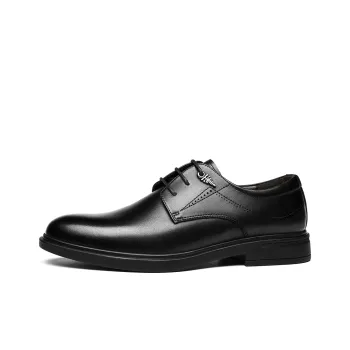 HAPPY DINO Dress Shoes Men Low Top Black