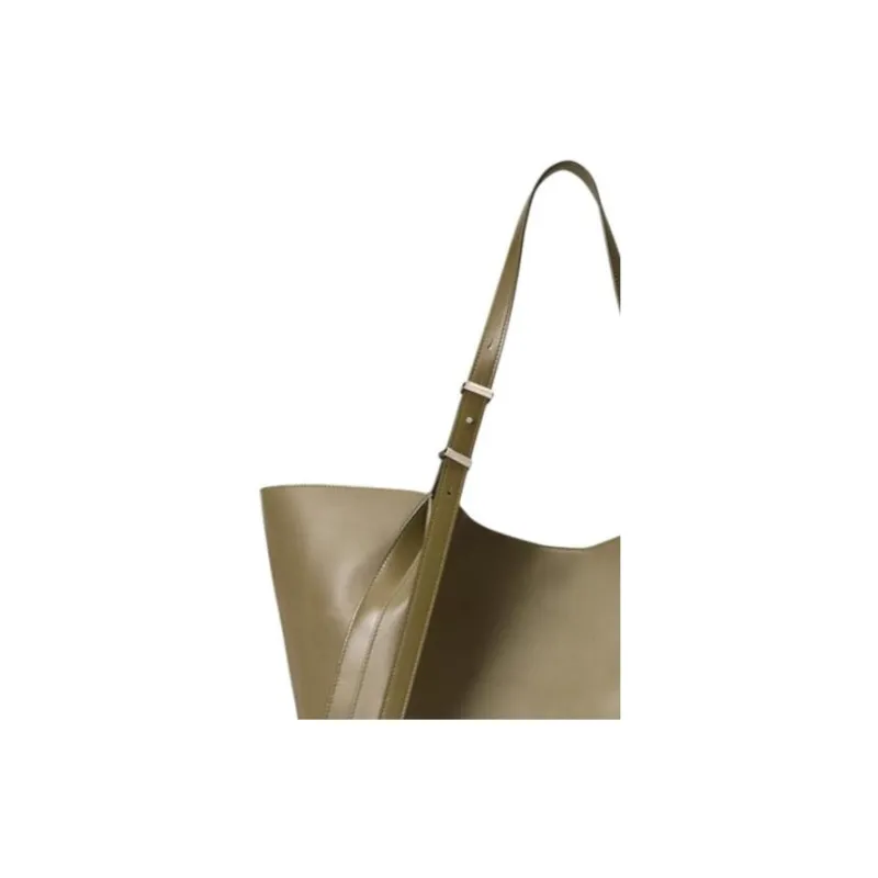 Ralph Lauren Cow Leather Tote Bag, Shopping Bag, Shoulder Bag Large Size Women's-4