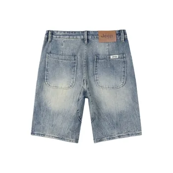 Jeep Denim Shorts Men Blue