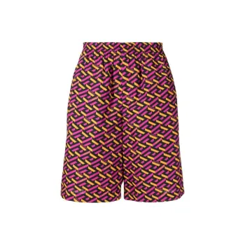 VERSACE Barocco Silhouette Silk Shorts