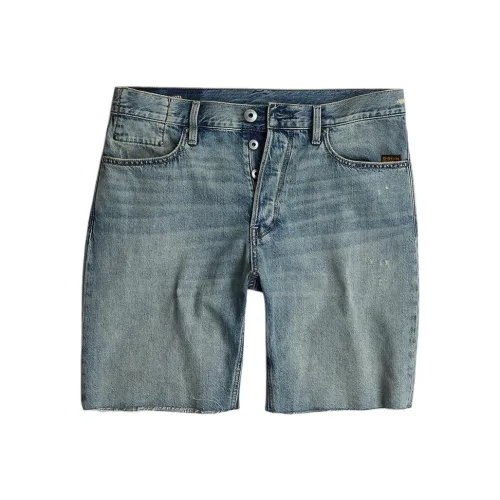 G STAR RAW Denim Shorts Men's Off White Vintage Blue