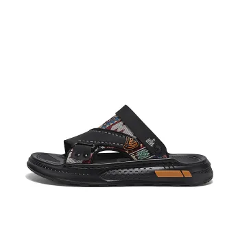 NANJIREN Beach Sandals Men Black/Brown